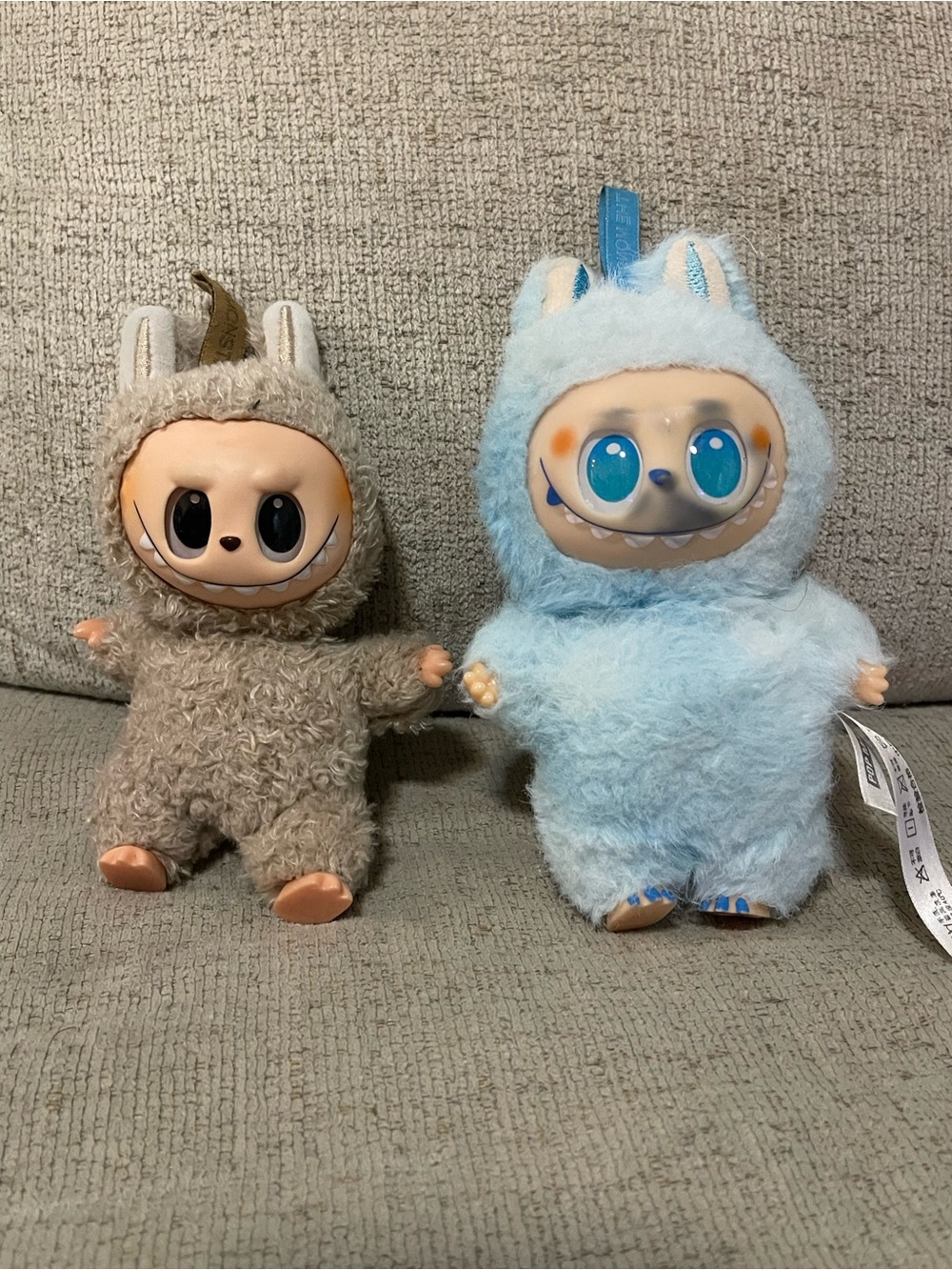 Labubu Plush Small Toy Blue Furry Character monster bundle toffee hope sea salt